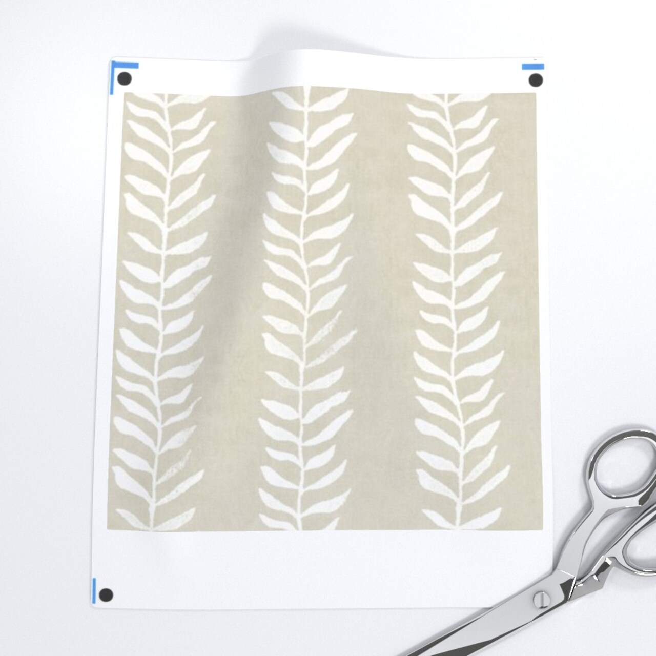 Botanical Leaves Earth Tones Plant Minimal Neutral Custom Printed Fabric by Spoonflower Various Fabrics by the Yard or Fat Quarter